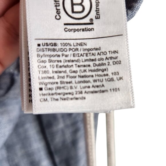 Athleta Pants Women's 10 Blue Cabo Tide Linen Jogger Zip Pockets - Picture 12 of 12